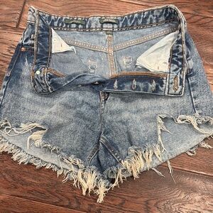Distressed Denim Women Shorts
